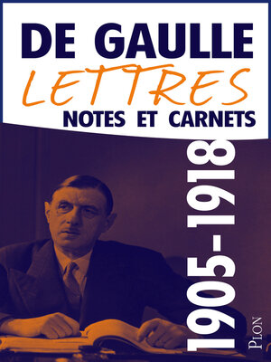 cover image of Lettres, notes et carnets, tome 1